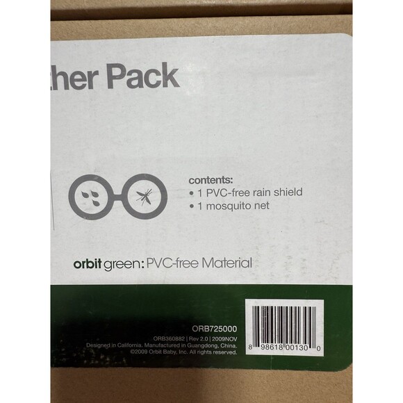 NEW!!! Orbit Baby Weather Pack And Mosquito Net Rain Shield Hard To Find - Picture 4 of 15